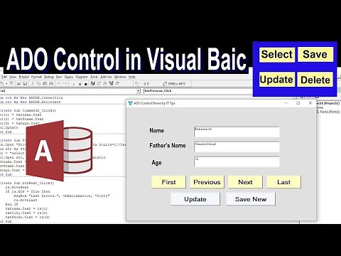 how to connect vb to database using ado control | visual basic tutorial
