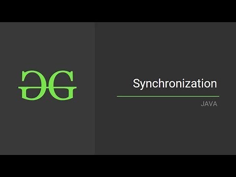 Synchronization | GeeksforGeeks