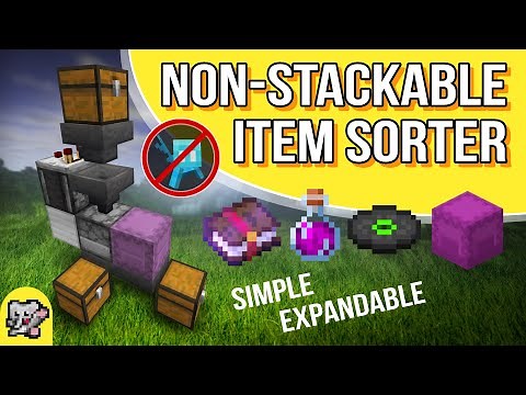 Non-Stackable Item Sorter | Minecraft Redstone Tutorial | BEDROCK MCPE XBOX PS