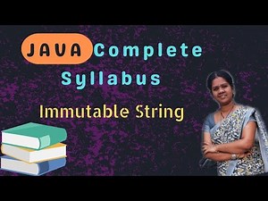 Immutable string in java || 30 || JAVA COURSE in telugu