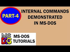 Demonstration with example || Internal Commands in MS-DOS || Part 4|| MS-DOS Tutorial