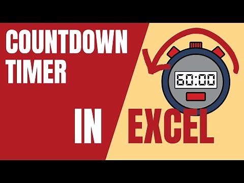 How to insert a COUNTDOWN TIMER in Excel