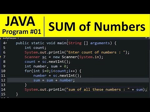 Java Program #1 - Find Sum of Numbers Entered by User