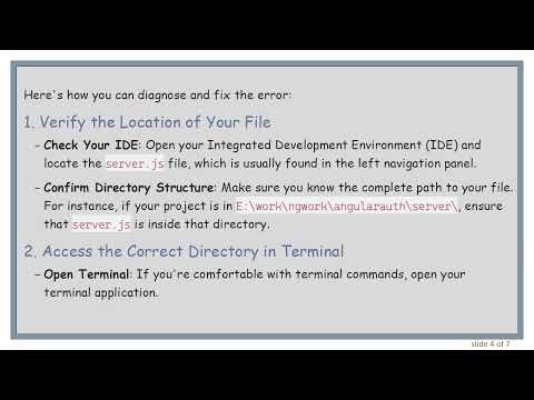 Resolving the Cannot find module Error in Node.js