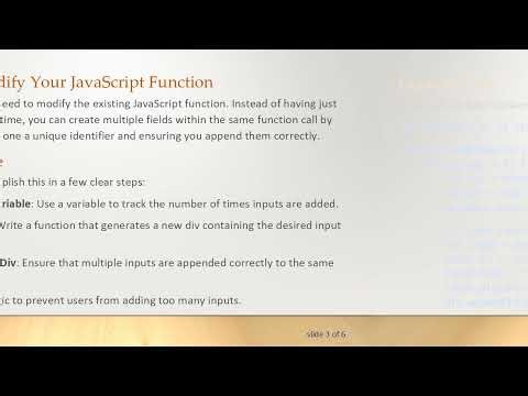 How to Add Multiple Inputs to a Div with JavaScript