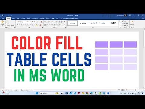 How to Fill Colors in Table Cells in MS Word: Step-by-Step Guide