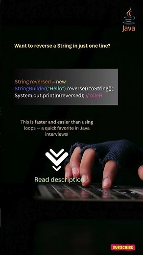 #21 | Easiest Way to Reverse a String in Java! #java #coding #javaee