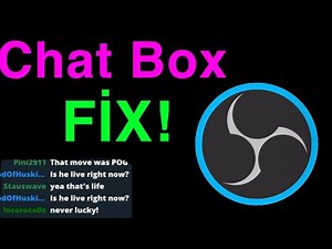 OBS STUDIO CHAT BOX NOT WORKING FIX NEW!