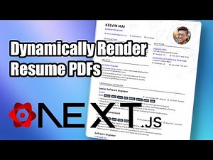 Dynamically Render Resume PDFs In Next.js With react-pdf