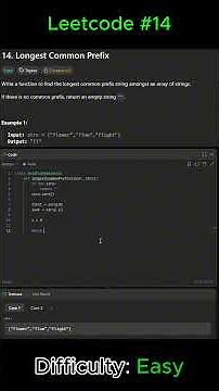 LeetCode 14: Longest Common Prefix- Python Solution in 3 Minutes
