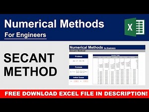 Secant Method Made Simple | Numerical Methods for Engineers