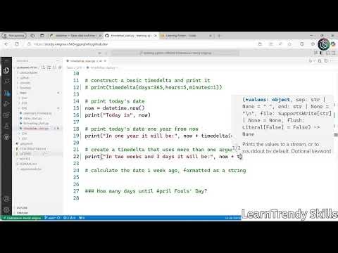 Python Using timedelta Objects | Date and Time Arithmetic in Python