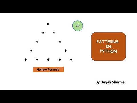 Hollow Upright Pyramid Pattern | Patterns in Python | Python Lectures |