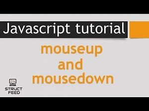 JavaScript Mouseup and Mousedown Event