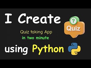 I CREATE QUIZ TAKING APP IN 2 MIN USING PYTHON & LEARN PYTHON BY BUILDING SIMPLE PROJECTS