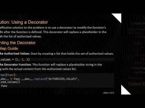 How to Use Sphinx Autodoc to Display Parameter Choices from a Variable in Python Docstrings