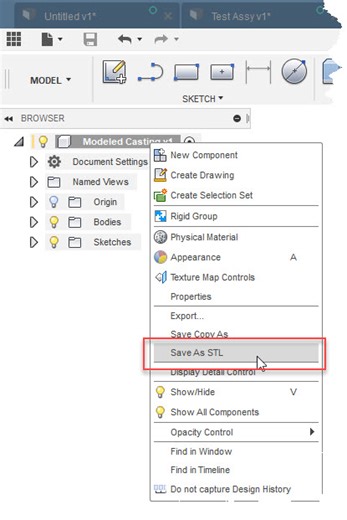 EXPORT an .STEP file into .STL