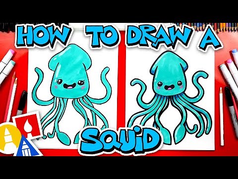 How To Draw A Funny Cartoon Squid