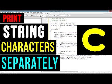 C Program to Print String Characters One By One using Loop