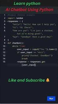 🤖 Build an AI Chatbot Using Python | Step-by-Step Guide for Beginners🚀 #viralvideo #trending #trend