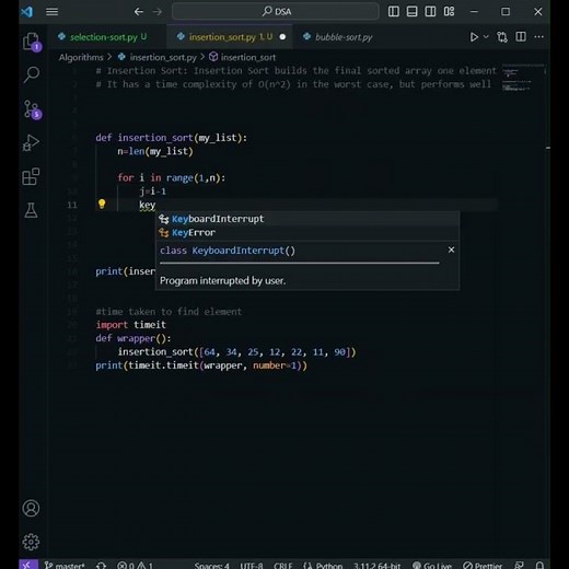 Insertion Sort with Python