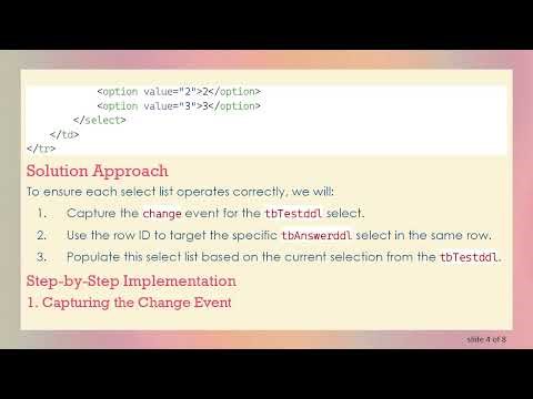 How to Change Select List of Table Row Based on Class and Row IDs in JavaScript