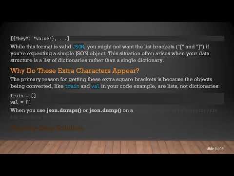 How to Convert a Python Dictionary into a JSON Object Without Extra Characters