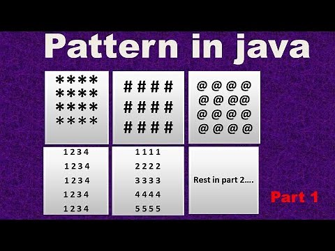 Pattern in java || Square pattern || Pattern by using nested loop || java pattern part 1