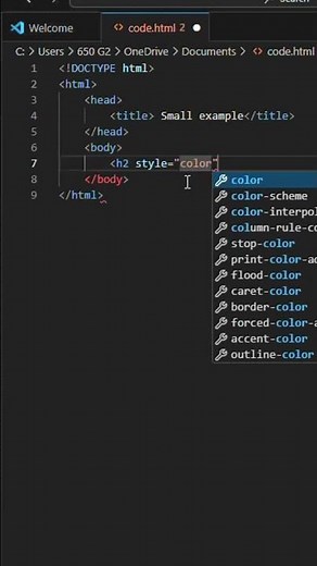 Small HTML code example | Easy HTML for beginners