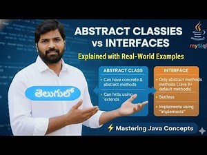 తెలుగులో Abstract Classes vs Interfaces in Java | Ultimate Explanation with Real-Life Examples