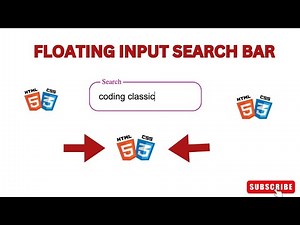 Create a Stunning Floating Search Bar with HTML & CSS