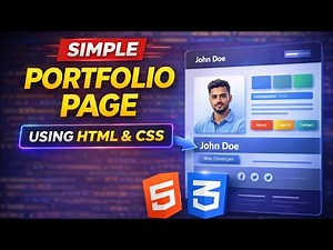 Create Your First Portfolio Page with HTML & CSS (Beginner Friendly) 💻