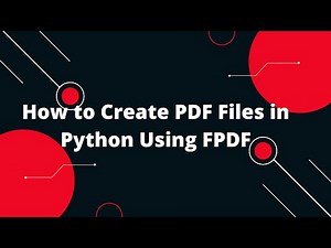 Python for Beginners #26: Steps to Create a PDF File in Python Using FPDF 📄💻