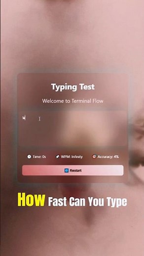 Create a Real-Time Typing Speed Test in 15 Seconds! ⌨️ | #shorts #javascript #webapp