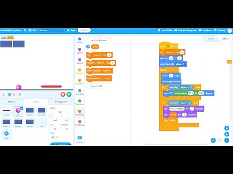 المحاضرة الاولى : بناء لعبة Baddel على mblock مع شرح ال flow chart