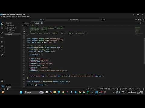 BMI Calculator in Javascript