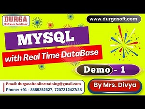 MYSQL with Real Time DataBase tutorials || Demo - 1 || by Mrs. Divya On 17-12-2025 @6PM (IST)