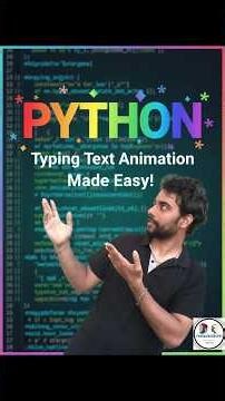 🤯Typing python 🫨crazy Animation in just 5 lines of code