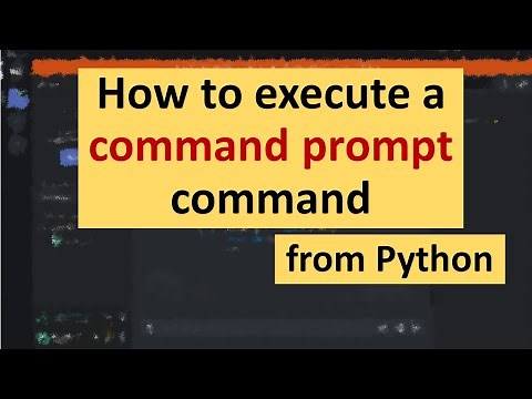 How to execute a Command Prompt command from Python