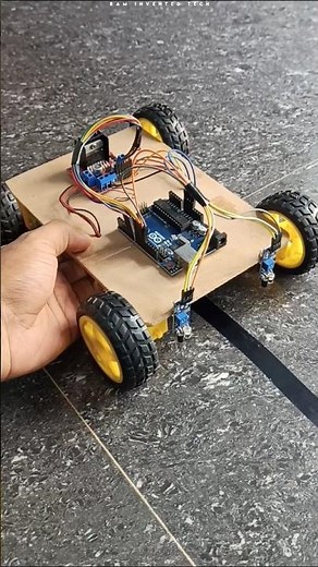 Arduino project Line Follower Robot #arduinounoprojects #raminventedtech #linefollowerrobot