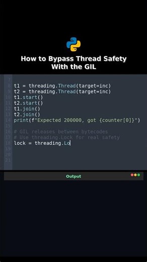 How to Bypass Thread Safety With the GIL #python