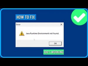 How to Fix java Runtime Environment not found in Windows 11/10/8/7