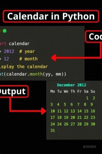 Calendar 📅 By Python using AI