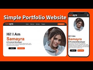 How to Make A Portfolio Website using HTML CSS & JavaScript | Portfolio website
