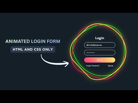 Build a Modern Animated Login Form 🔥 HTML CSS Project (Step-by-Step)