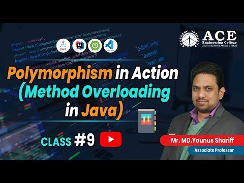 Class #9 | Polymorphism in Action (Method Overloading in Java) | Complete Course | ACE Engg College