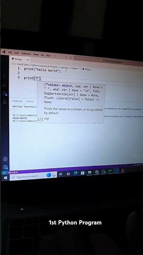 My First Python Program Print Hello World | Python for Beginners | Learn Python Programming Basics