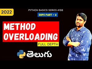 #108 Method Overloading In Python | oops concepts | Python tutorials