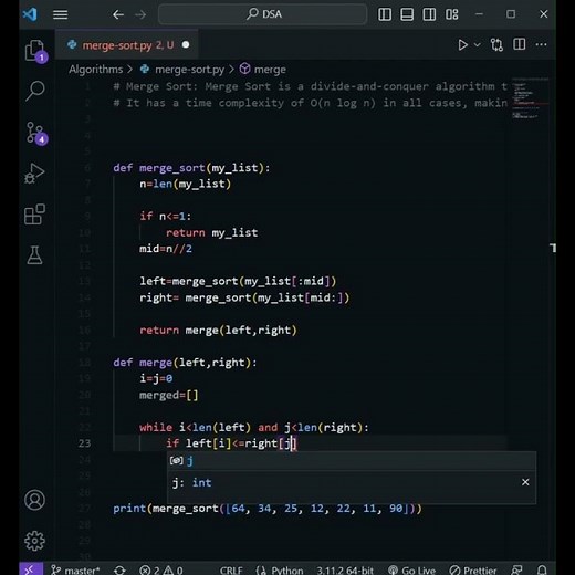 Merge Sort with Python