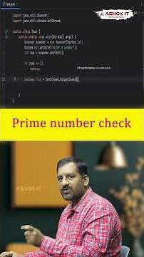 👉 How do you check if a number is prime or not using Java Stream API | Ashok IT #coding #java